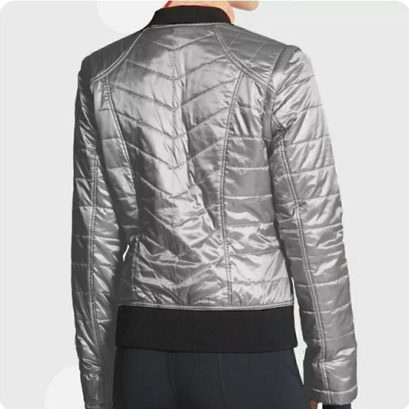 Zella campera silver converting quilted puffer jacket - Picture 2 of 8